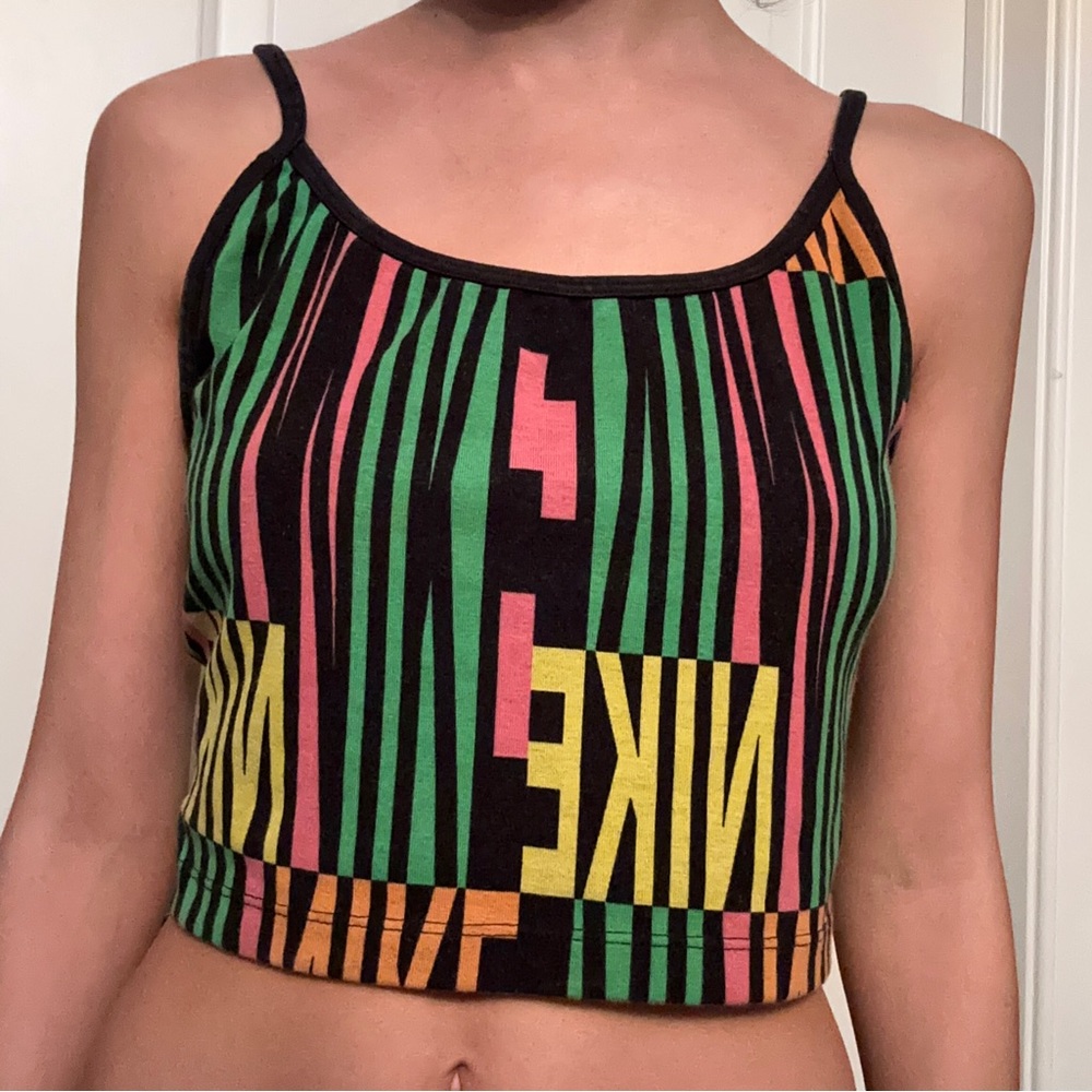 NIKE Peace Pack Crop Colorful Tank Top Retro
